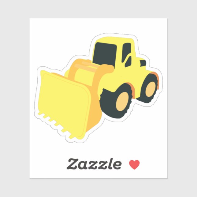 Adesivo Caminhão de Construção do Carregador Front-End (Folha)