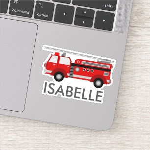 Adesivo Caminhão de Fogo Vermelho Personalizado