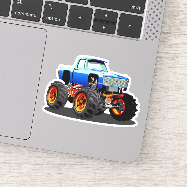 Adesivo Caminhão monstro de cartum (Detalhe)