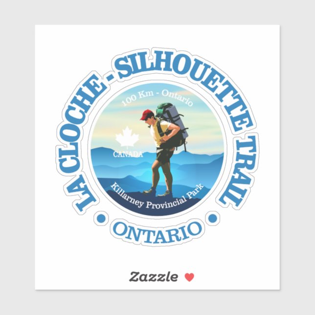 Adesivo Caminho de La Cloche-Silhouette (Hiker C) (Folha)