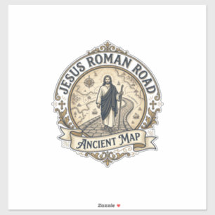 Adesivo Caminho Romano de Jesus Mapa Antigo Caminho Romano