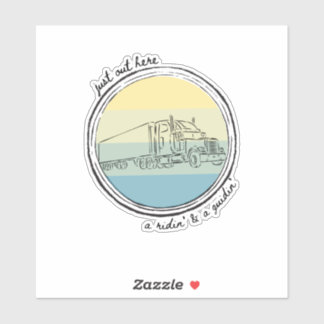 Adesivo Caminhoneiro, Caminhão dirigindo, caminhão e pôr d