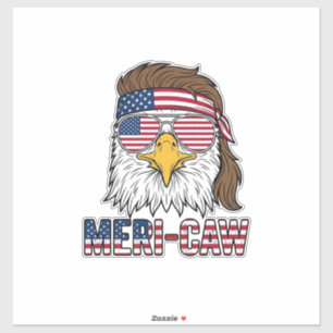 Adesivo Camisa Águia Patriótica Meri-Caw com Gravação Vint