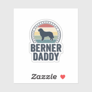 Adesivo Camisa Berner Daddy Vintage Dog Dad Vector Design_