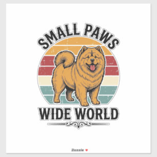 Adesivo Camisa Chow Chow Pequenas Patinhas Mundo Amplo Cac