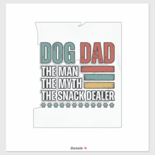 Adesivo Camisa com Impressão de Pata Vintage Dog Dad The S