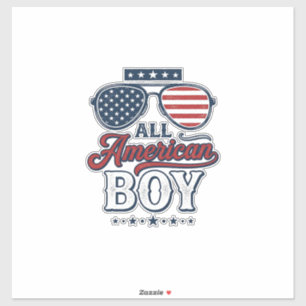 Adesivo Camisa com Óculos de Sol Patrióticos Todo American