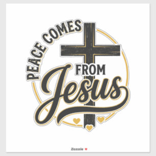 Adesivo Camisa Cruz Cristã Jesus É a Paz