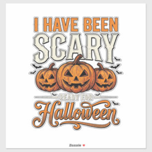 Adesivo Camisa de Abóbora Assustadora Vintage de Halloween
