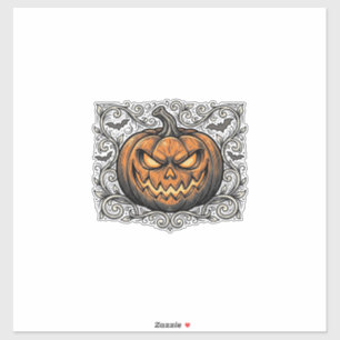 Adesivo Camisa de Abóbora de Halloween com Desenho de Grav