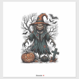 Adesivo Camisa de Abóbora de Halloween de Espantalho de Br