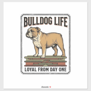Adesivo Camisa de Amante de Bulldog Arte de Cachorro Grava