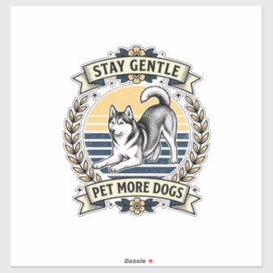 Adesivo Camisa de Amante de Cachorro Fique Gentil Acaricie