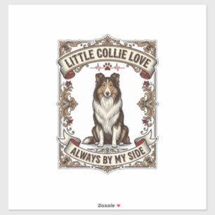Adesivo Camisa de Amante de Cão Collie com Citação de Grav