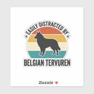 Adesivo Camisa de amante de cão vintage Belgian Tervuren D
