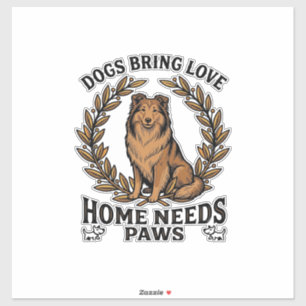 Adesivo Camisa de Amor de Cachorro Gravura Vintage Design 