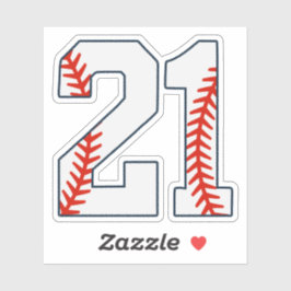 Adesivo Camisa de Beisebol Número 21