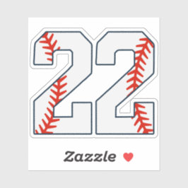 Adesivo Camisa de Beisebol Número 22