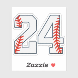 Adesivo Camisa de Beisebol Número 24