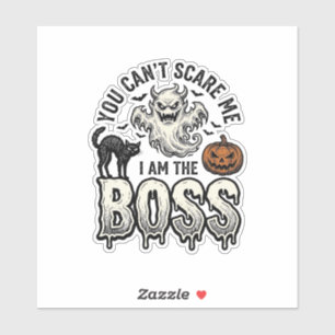 Adesivo Camisa de Boss de Fantasma de Gravura Vintage de H
