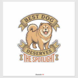 Adesivo Camisa de Cachorro Chow Chow Gravura Vintage Diver