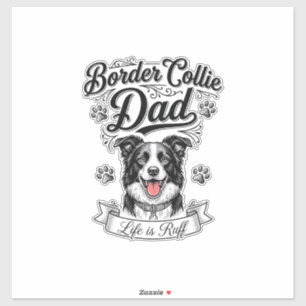 Adesivo Camisa de cachorro com gravação vintage de pai Bor