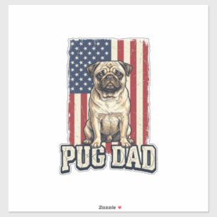 Adesivo Camisa de cachorro com gravação vintage patriótica