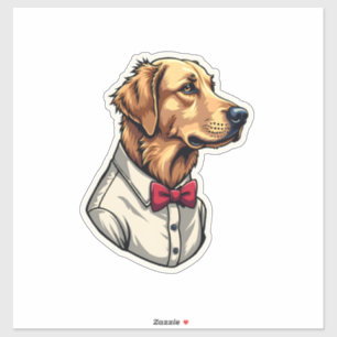 Adesivo Camisa de cachorro patriótica vintage Retriever do