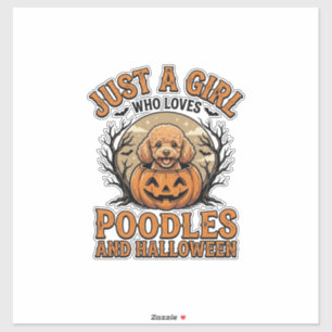 Adesivo Camisa de cachorro vintage de abóbora de menina de