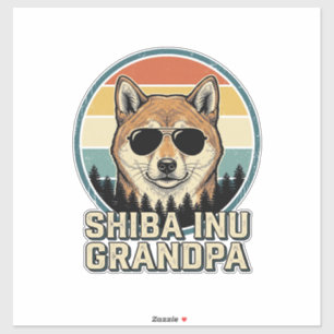 Adesivo Camisa de Cachorro Vovô Shiba Inu Vintage Design_1