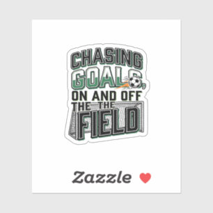 Adesivo Camisa de Campo de Futebol Vintage Chasing Goals D