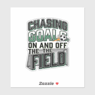 Adesivo Camisa de Campo de Futebol Vintage Chasing Goals D