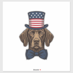 Adesivo Camisa de Cão Patriótico com Desenho de Gravura Vi