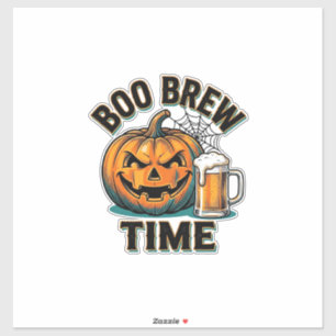 Adesivo Camisa de Cerveja de Halloween Vintage Abóbora Par