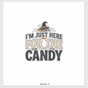 Adesivo Camisa de Chapéu de Bruxa de Doces de Halloween Vi
