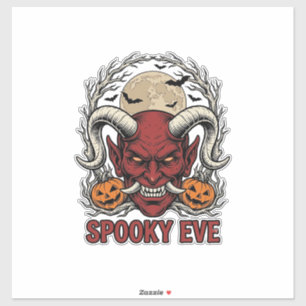 Adesivo Camisa de Demônio de Halloween com Abóbora de Grav