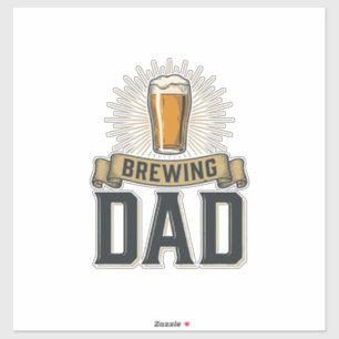 Adesivo Camisa de desenho de cerveja de papai cervejeiro v