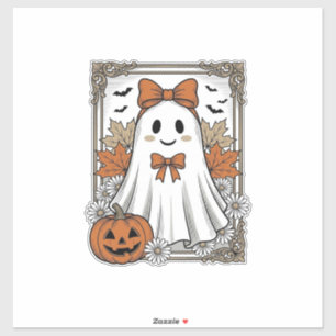 Adesivo Camisa de Desenho de Fantasma de Halloween Fofo Vi