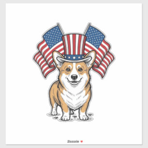 Adesivo Camisa de desenho de gravação vintage de Corgi Pat