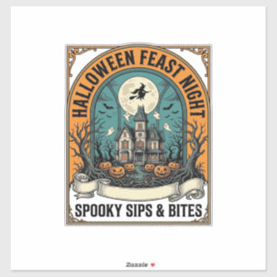 Adesivo Camisa de Festa de Halloween Banquete Sinistro Cas