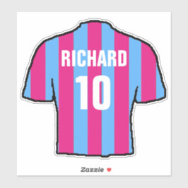 Adesivo Camisa de futebol Clarete & Azul para Personalizar