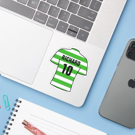 Adesivo Camisa de futebol design nos Hoops Verdes
