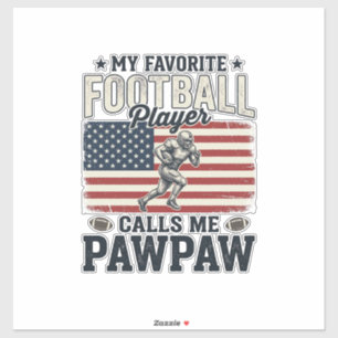 Adesivo Camisa de Futebol Pawpaw Vintage Bandeira American