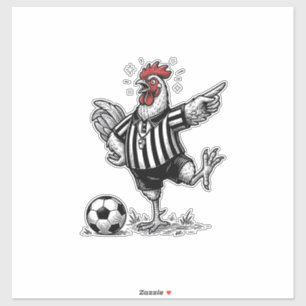 Adesivo Camisa de Galinha Engraçada de Futebol Gravura Vin