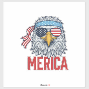 Adesivo Camisa de Gravura Vintage Águia Patriótica Merica