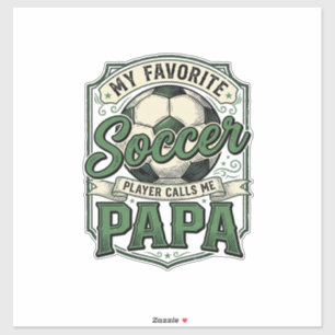 Adesivo Camisa de Gravura Vintage de Papai de Futebol_1