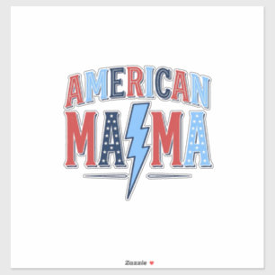 Adesivo Camisa de Gravura Vintage Patriótica Mama American