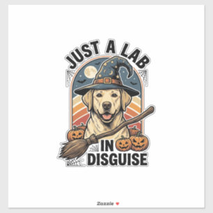 Adesivo Camisa de Halloween para Labrador Vintage Bruxa Fa
