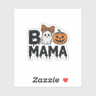 Adesivo Camisa de Mãe Fantasma de Halloween Abóbora Boo Ma