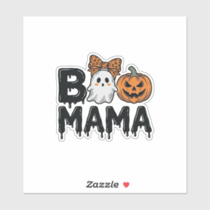 Adesivo Camisa de Mãe Fantasma de Halloween Abóbora Design